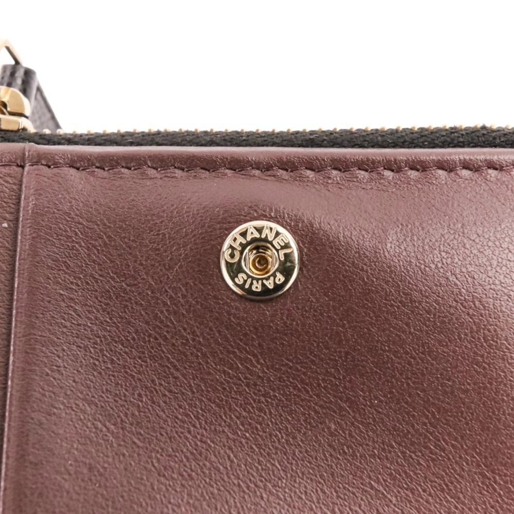 CHANEL Black Caviar Leather Logo Wallet - Picture 9 of 16